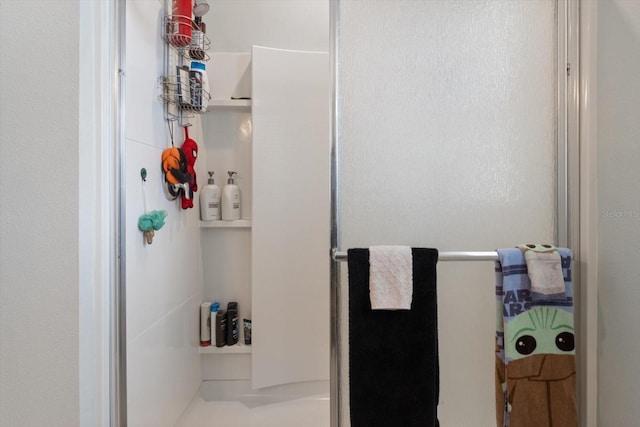 bathroom featuring an enclosed shower