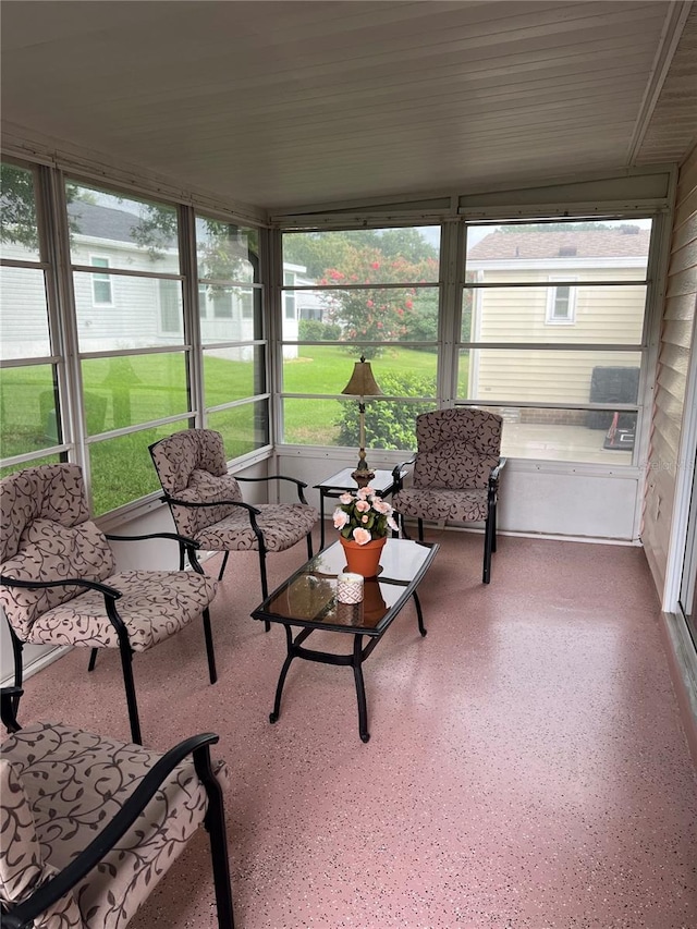 view of sunroom