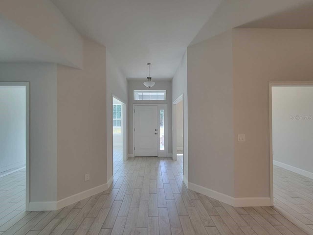 entrance foyer featuring light hardwood / wood-style floors