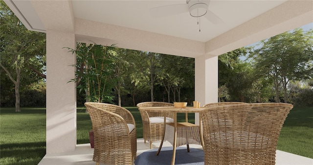 TBD Bay Dr, Ocklawaha, FL 32179 - view of patio / terrace with ceiling fan