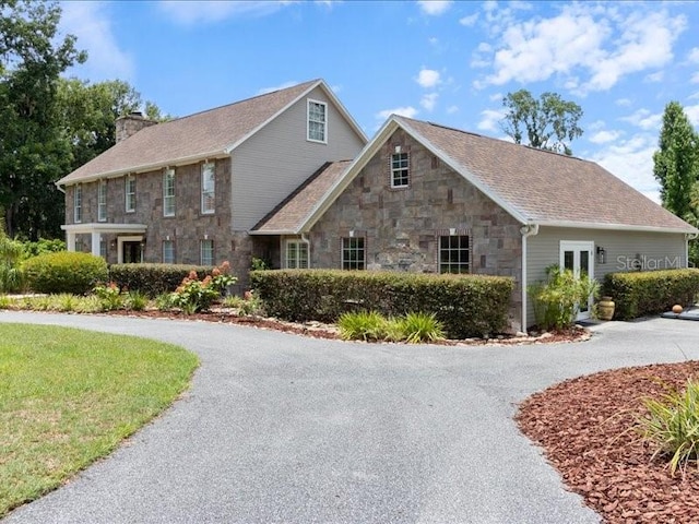 view of front of property with french doors