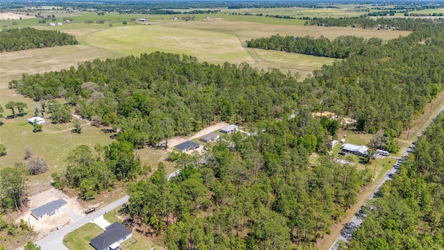 drone / aerial view with a rural view