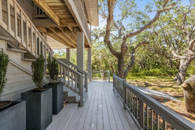 view of wooden terrace