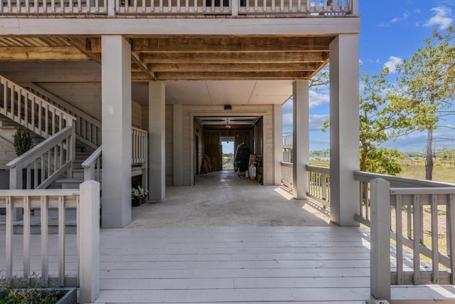 view of wooden terrace