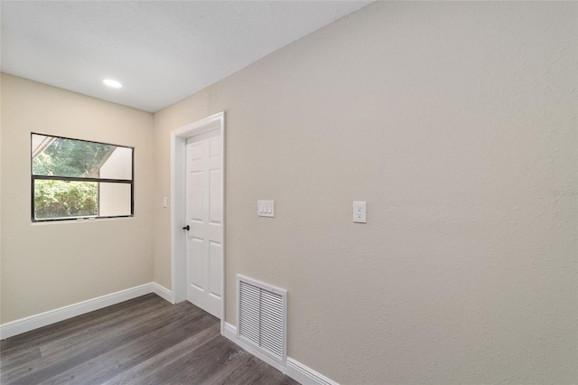 interior space featuring dark hardwood / wood-style flooring