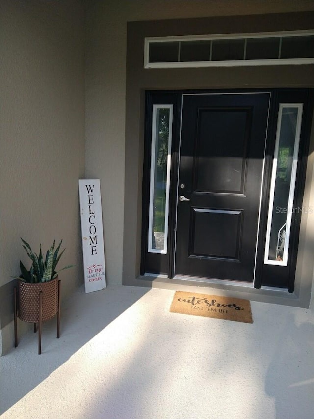 view of doorway to property