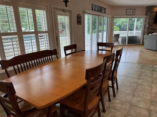 view of dining space