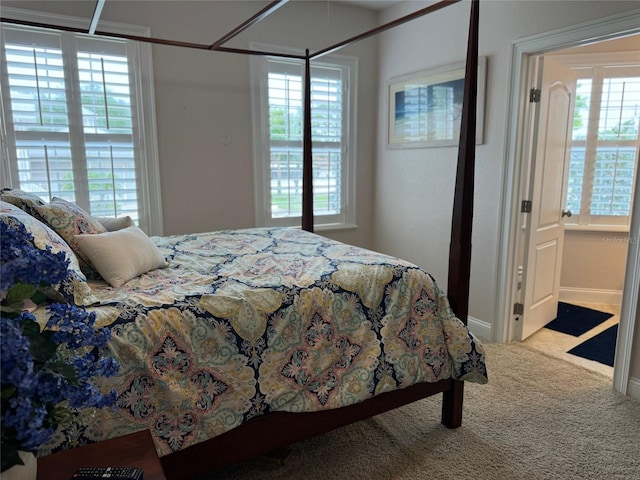 view of carpeted bedroom