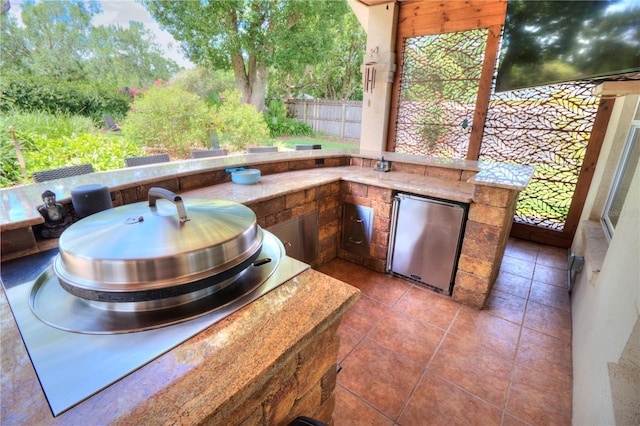 view of patio / terrace with an outdoor kitchen