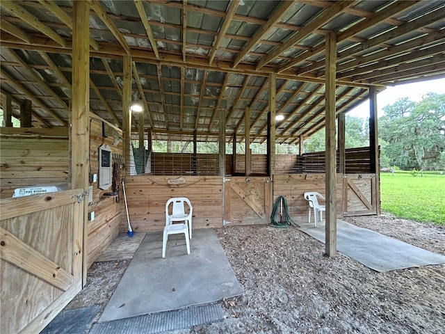 view of horse barn