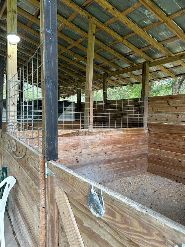 view of horse barn