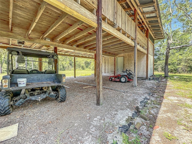 view of patio / terrace featuring an outdoor structure