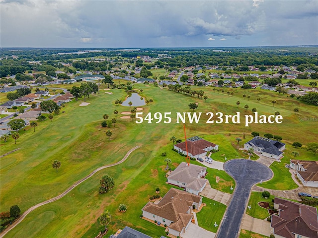 5495 NW 23rd Pl, Ocala, FL 34482 - birds eye view of property with golf course view and a residential view