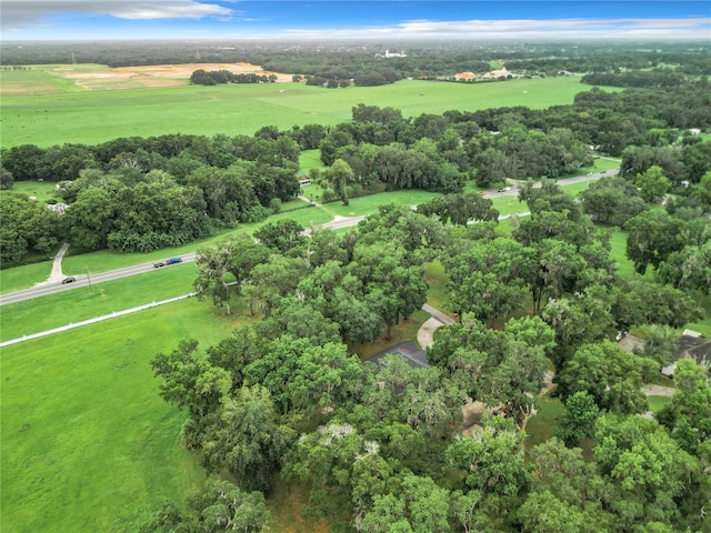 drone / aerial view featuring a rural view