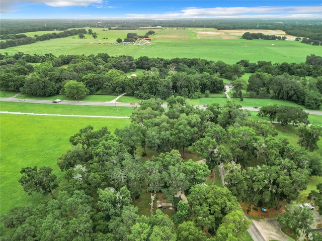 drone / aerial view with a rural view