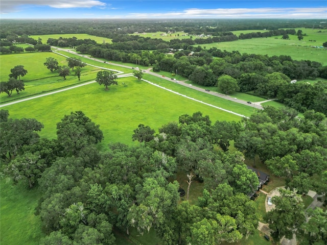 aerial view with a rural view