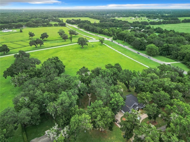 drone / aerial view featuring a rural view