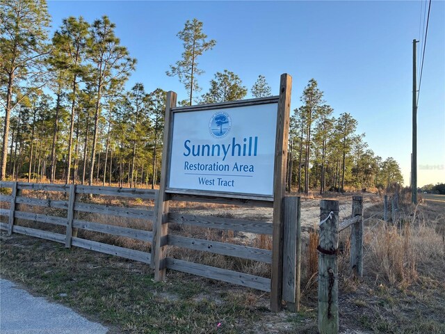 view of community sign