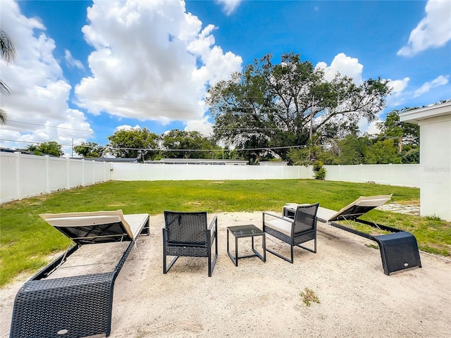 view of patio / terrace with a fenced backyard