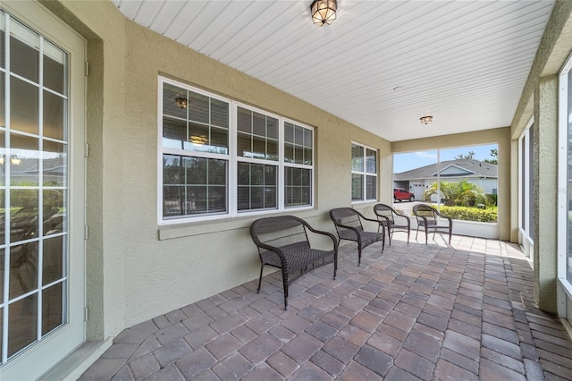 view of sunroom