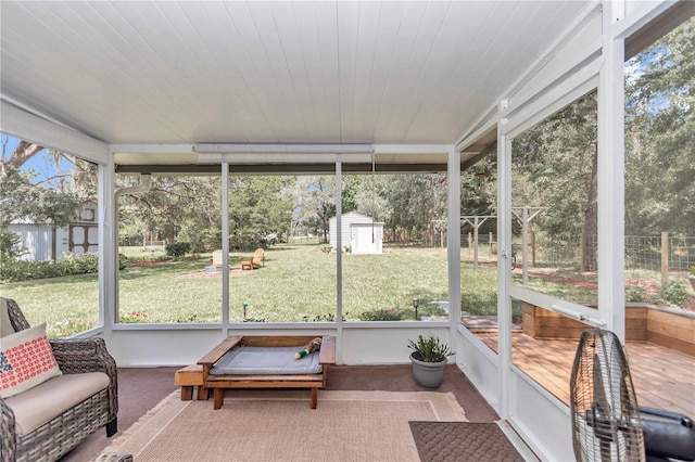 sunroom featuring a wealth of natural light