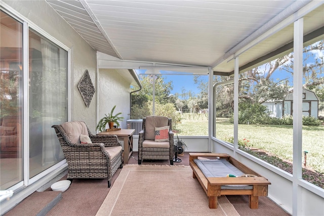 view of sunroom / solarium