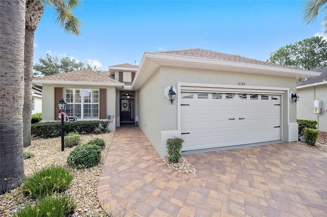 view of front of house featuring a garage