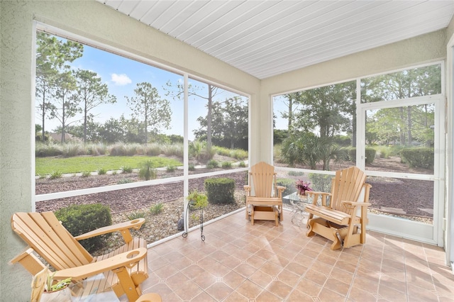 view of sunroom