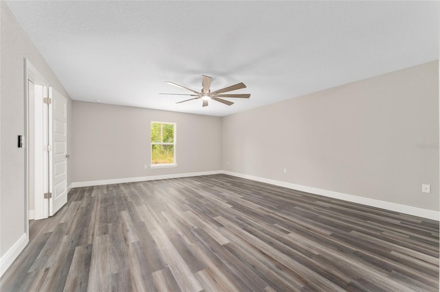 4444 SW 118th Ter, Ocala, FL 34481 - unfurnished room with a ceiling fan, dark wood-type flooring, and baseboards