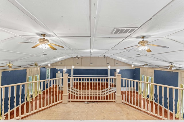 interior space with lofted ceiling