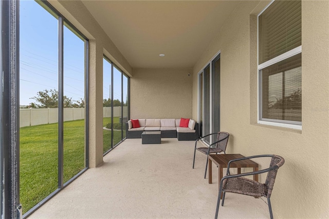 view of sunroom