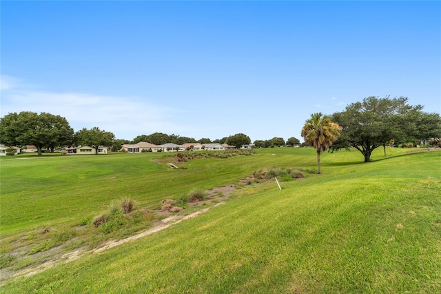 view of home's community with a lawn