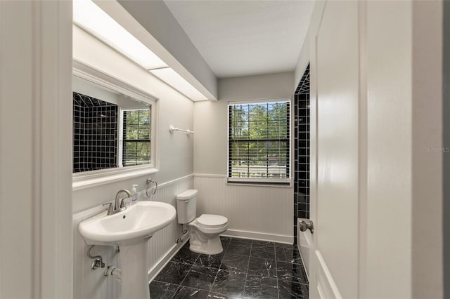 bathroom featuring sink and toilet