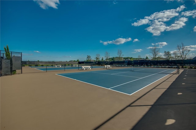 view of tennis court