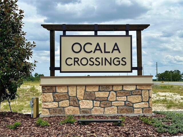 view of community sign