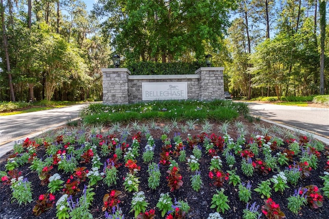 view of community sign