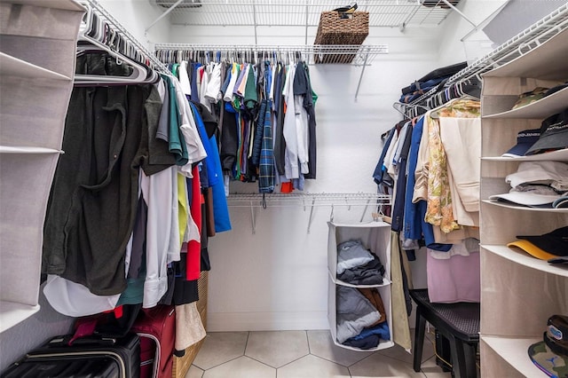 view of walk in closet