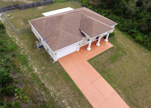 view from above of property