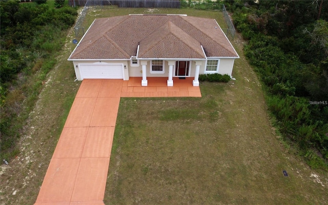 view of subject property