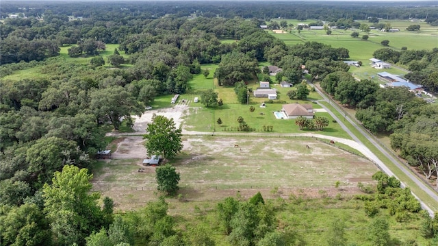 bird's eye view featuring a rural view