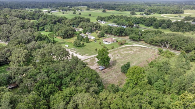 bird's eye view with a rural view