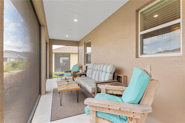 view of sunroom / solarium