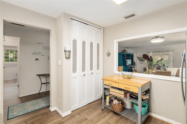 interior space featuring hardwood / wood-style floors