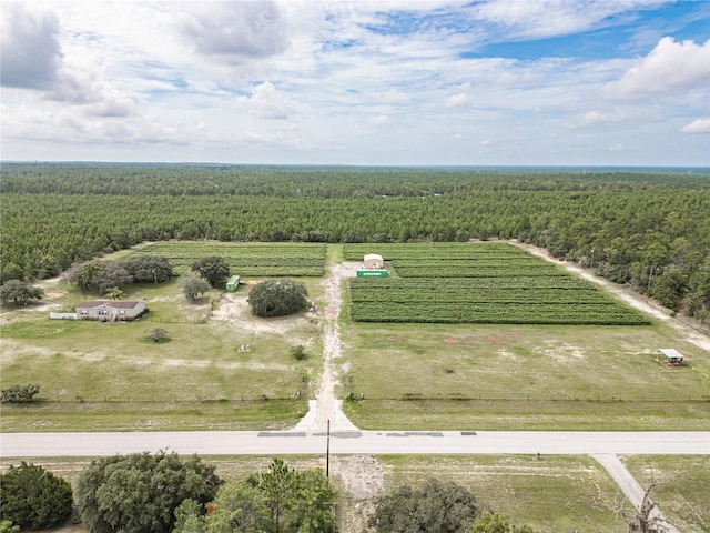 bird's eye view featuring a rural view