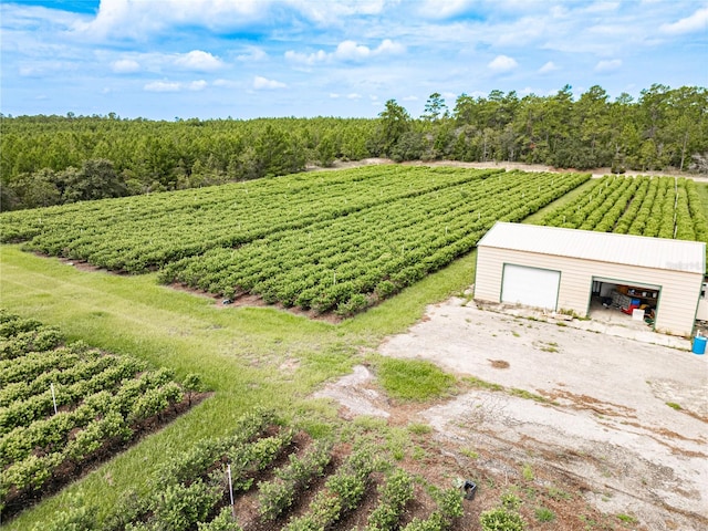 exterior space with a rural view