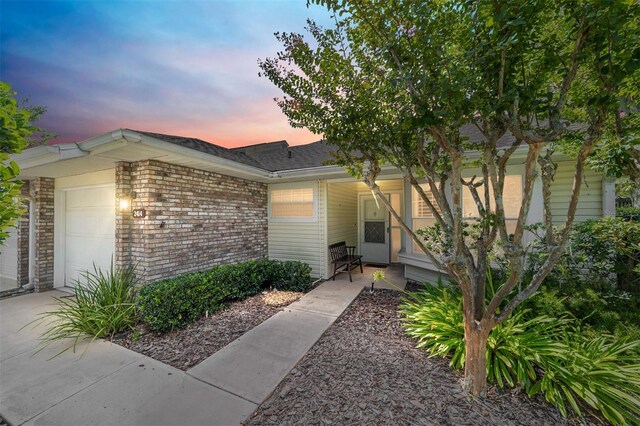 view of front of house featuring a garage