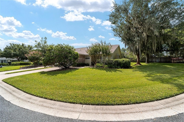 exterior space featuring a front lawn