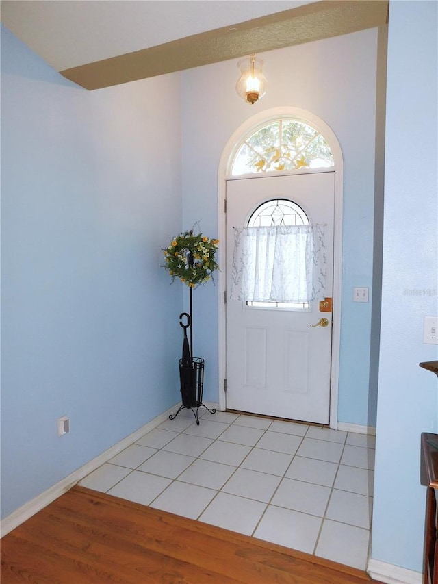 foyer featuring light hardwood / wood-style floors