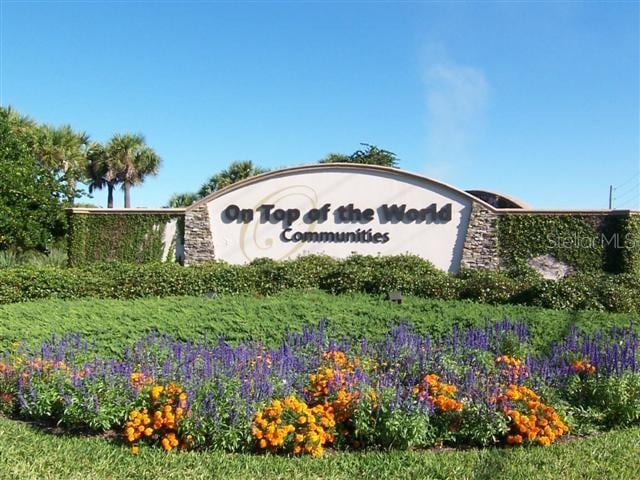 view of community sign