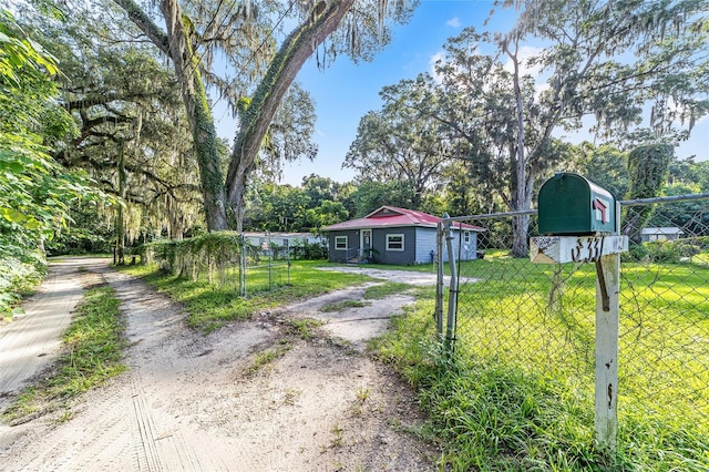 exterior space with a front yard